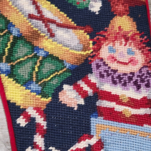 Christmas stocking needlepoint Drum Train Jack n box personalized - Picture 5 of 9